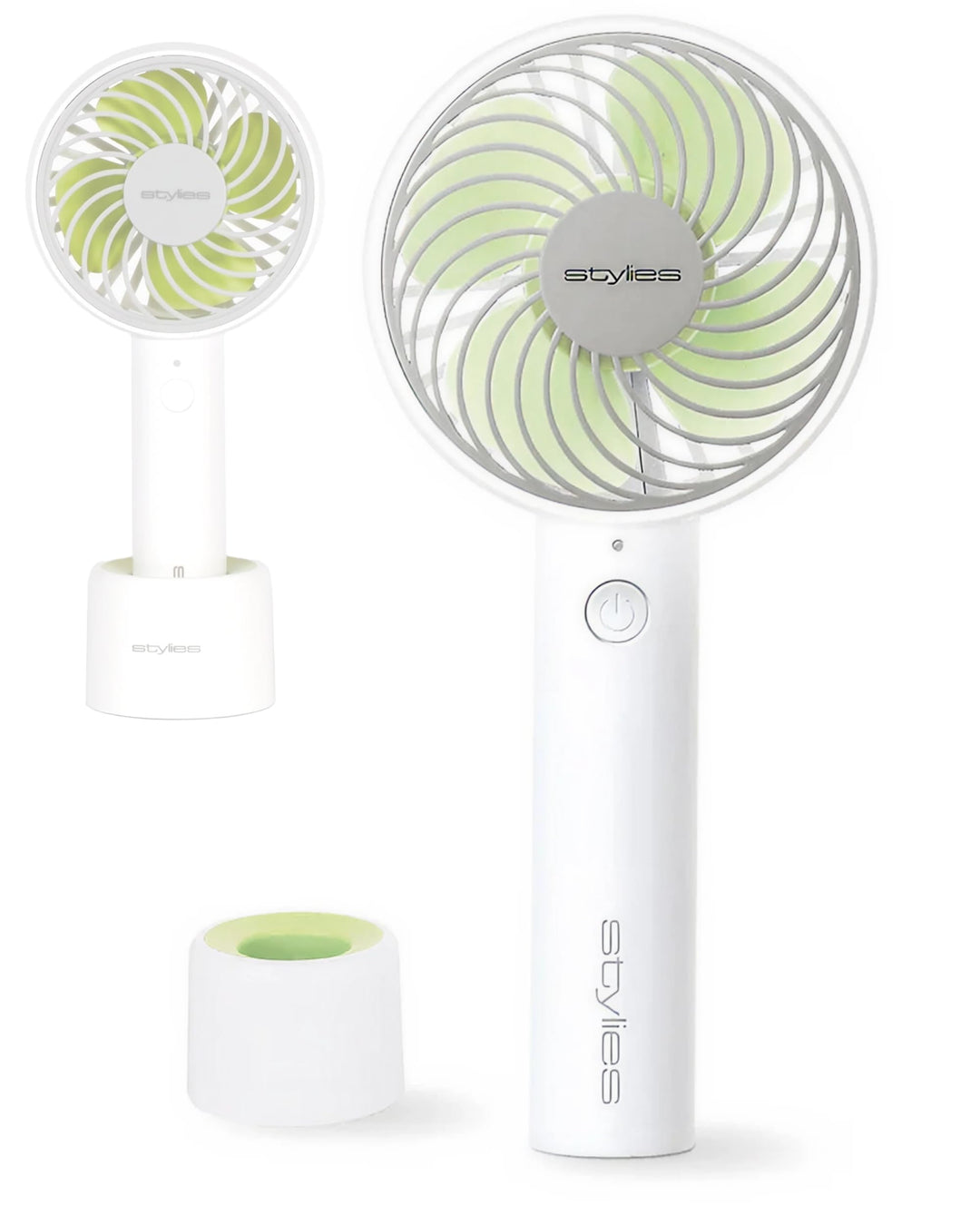 Premium Handventilator Akku aufladbar, Mini Ventilator für die Hand, Akku Ventilator mit 3 Stufen, 2