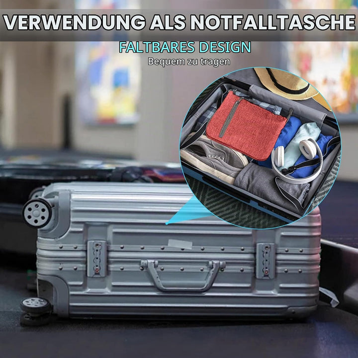 Vomgomfom 85L Reisetasche mit Schuhfach, Grosse Falttasche für Camping, Reisen, Fitness, Rot F Rot 8