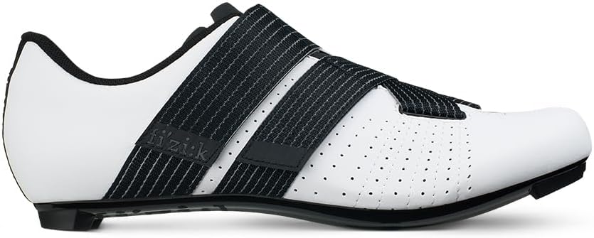 fizik Tempo Powerstrap R5 Unisex Fahrradschuh 40.5 EU Weiss Schwarz, 40.5 EU Weiss Schwarz