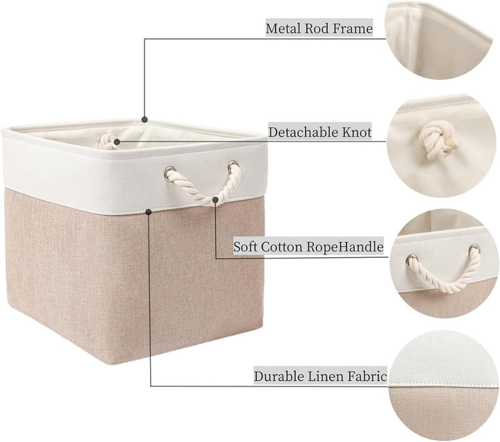 Mangata Aufbewahrungsbox,(33x38x33cm) Aufbewahrungskorb Stoff, Box in Würfel für Schrank, Regal, und