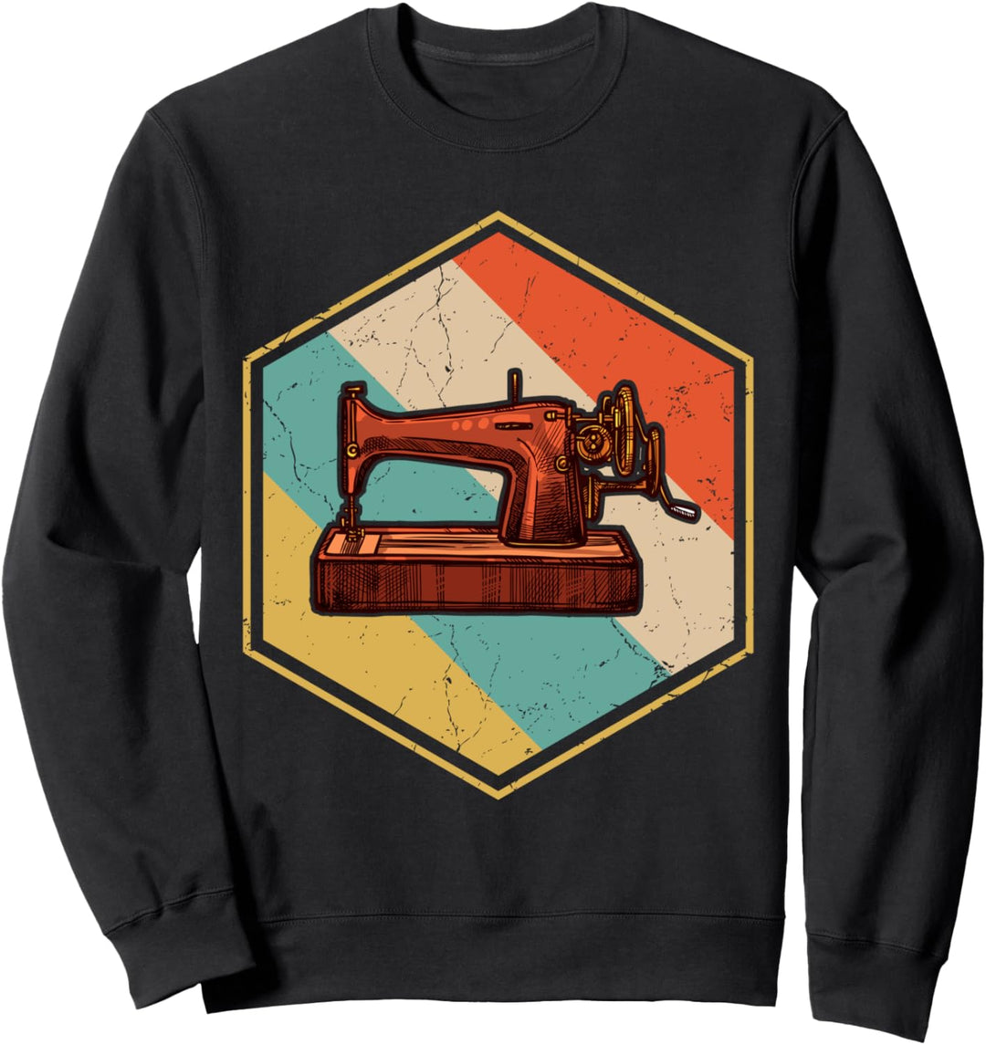 Retro Vintage Sewing Machine Lover Quilting Sweatshirt