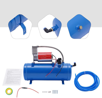 Kompressor, Luftkompressor Werkstatt, fahrbar, DC 12V, Induktionsmotor, Flüster Silent Druckluft lei