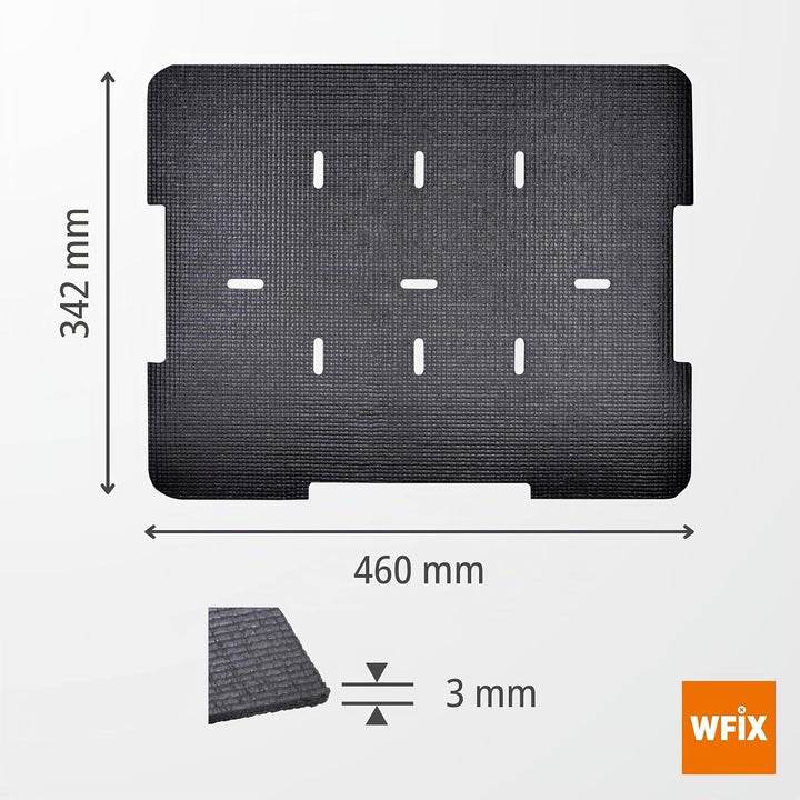 WFix Antirutschmatte für L-BOXX Contractor - 2er Set - passgenau, schwarz, hochwertiger gummierter S