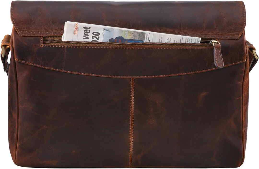 STILORD 'Jan' 15,6 Zoll Laptoptasche Leder Herren Damen Umhängetasche Unitasche Aktentasche Freizeit