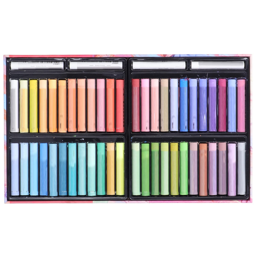 Qcwwy Öl-Pastell-Set, 52 Stück Super Weiches Öl-Pastell-Set Gemischtes Öl-Pigment-Wachs-Pastell-Kuns