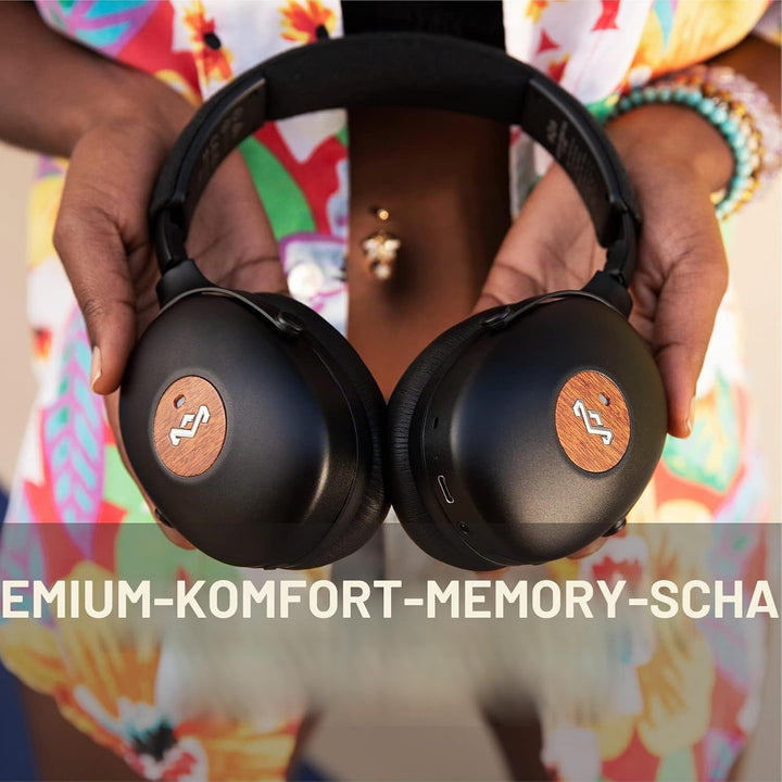 Marley House of Positive Vibration XL ANC Over Ear Noise Cancelling Kopfhörer kabellos Bluetooth - B