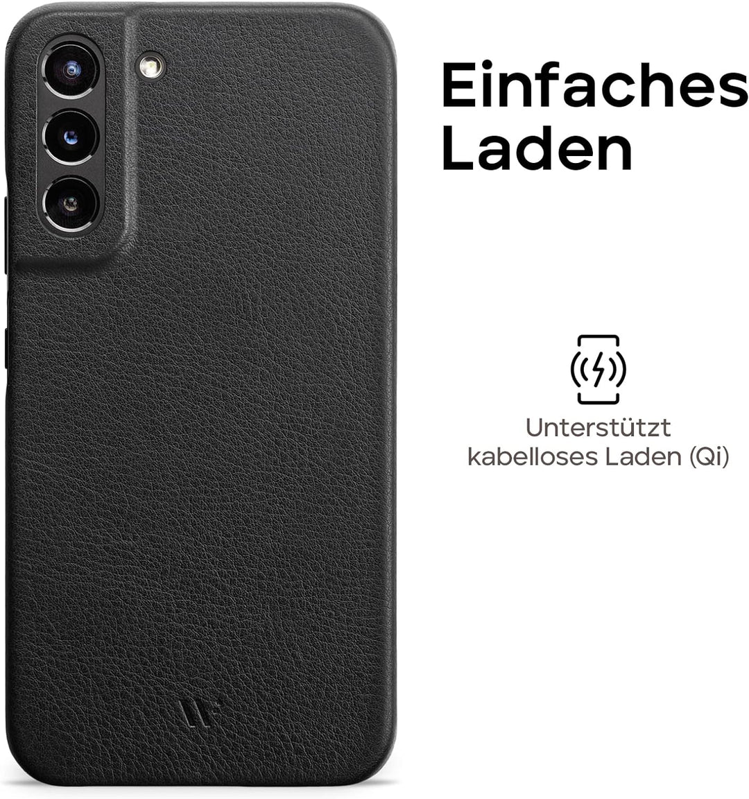 WIIUKA Hülle für Samsung Galaxy S23 Plus, Leder aus Deutschland, Lederhülle extra Dünn, Premium Hand