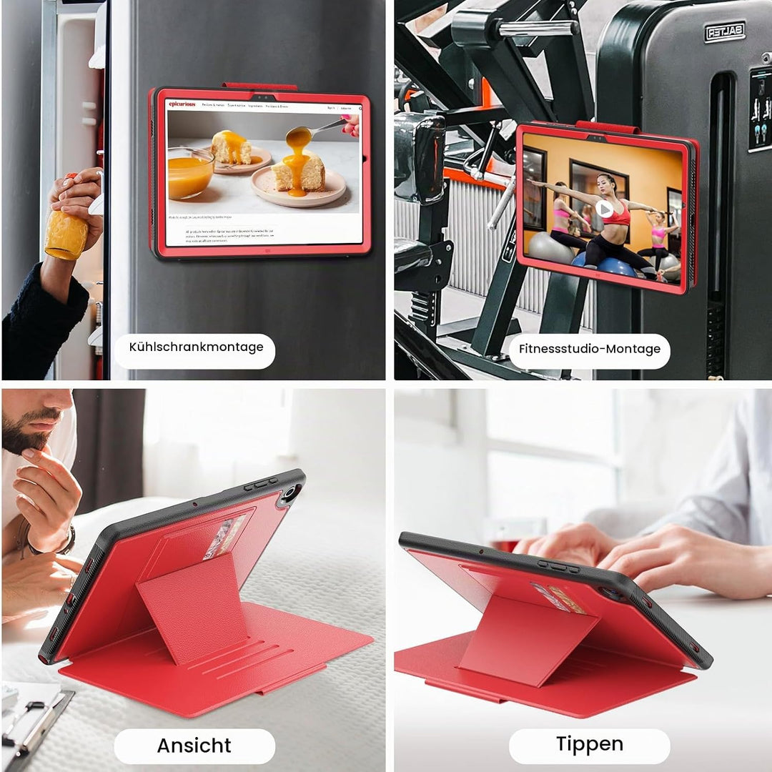 SEYMAC stock Hülle für Samsung Galaxy Tab A9 Plus/ A9+ 11 Zoll, Stossfeste Hülle mit [Mehreren Winke