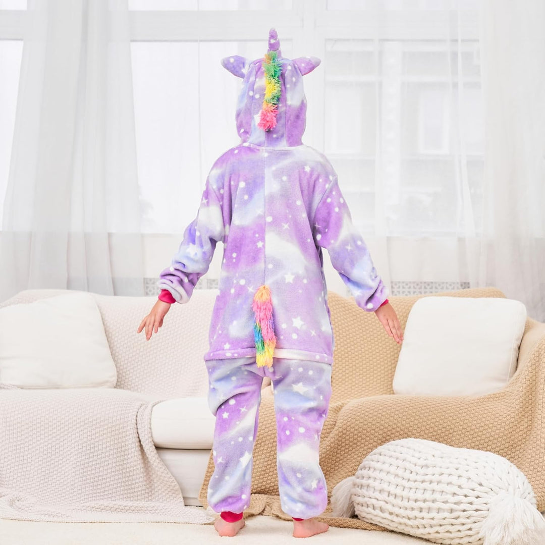 Weiche Einhorn Schlafstrampler Strampelanzug Einhorn Schlafoveralls für Mädchen 9-10 Jahre Violette