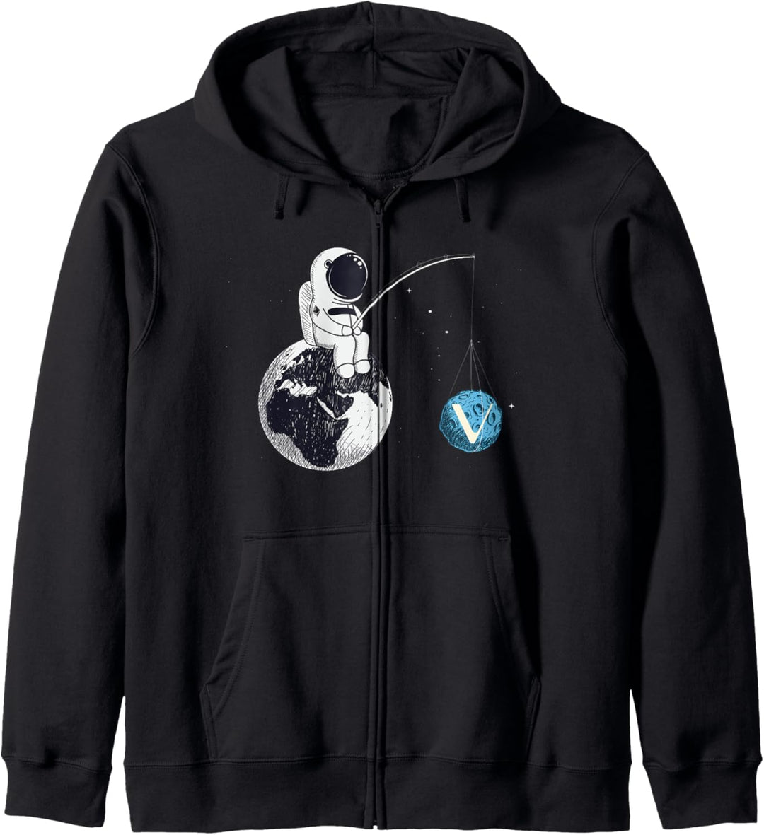 Cryptocurrency Talk - Vechain To The Moon Space Man Merch Kapuzenjacke