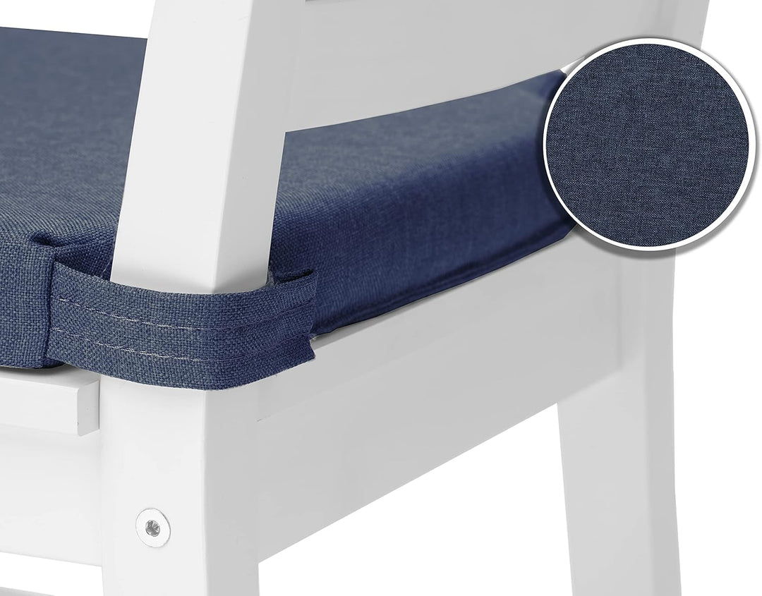 sunnypillow 4er Set Stuhlkissen mit Klettverschluss Polsterauflage Auflage für Stühle - Indoor/Outdo