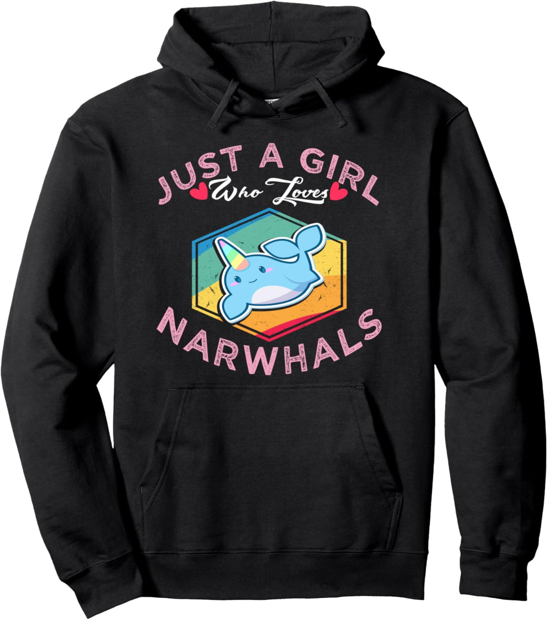 Narwhal Hoodies Just A Girl Who Loves Narwhals Lovers Gift Pullover Hoodie