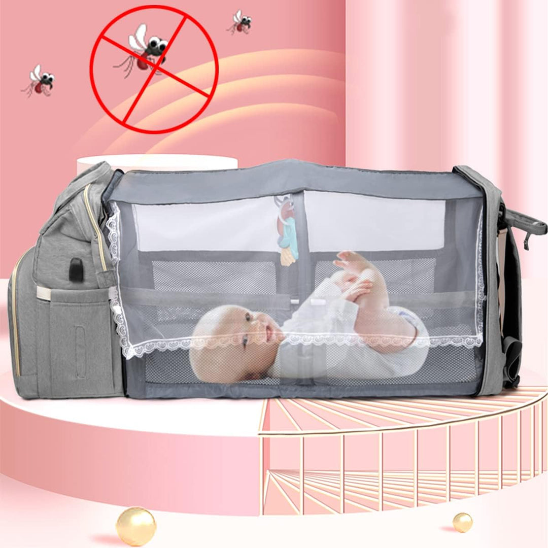 LEcylankEr Wickelrucksack mit Babybett - Grosse Wickeltasche Rucksack mit Wickelauflage & Isoliertas