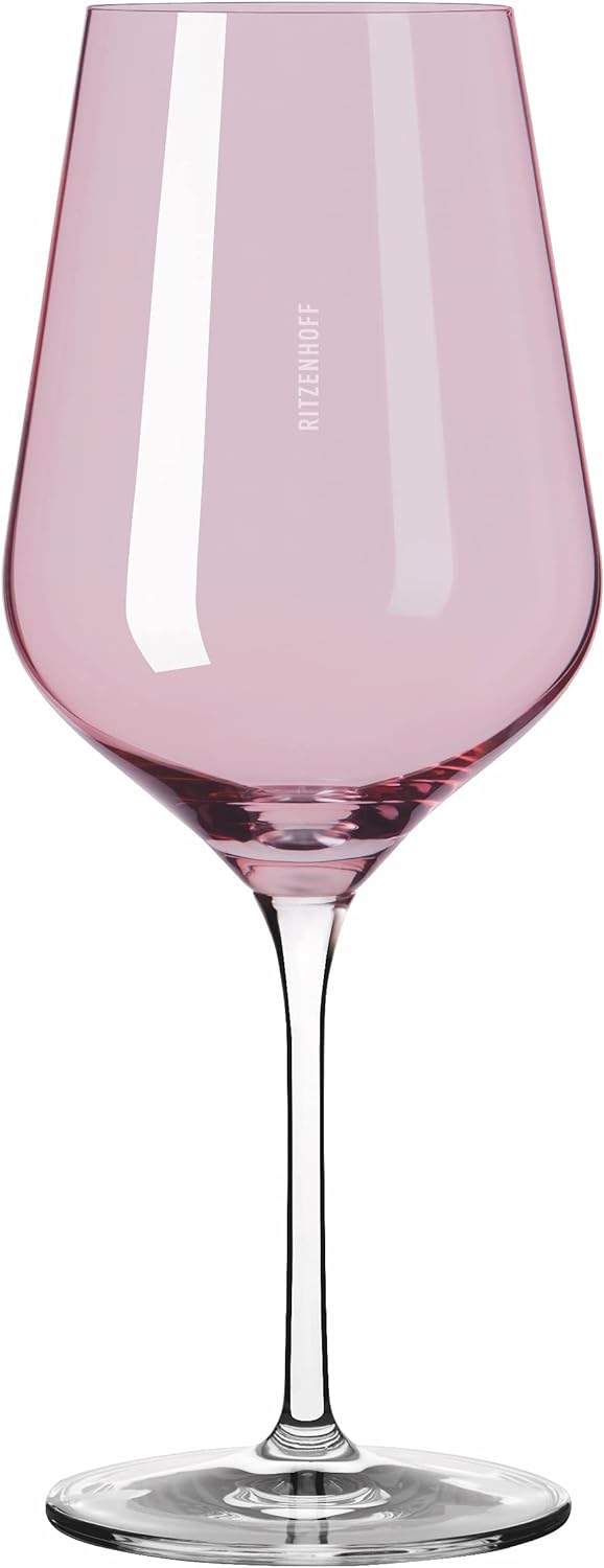 Ritzenhoff 3631003 Rotweinglas 500 ml – Serie Fjordlicht Nr. 3 – 2 Stück mit Farbverlauf Berry – Mad