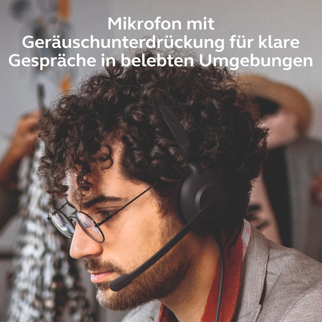 Jabra Evolve 10 Kabelgebundenes Headset mit geräuschunterdrückendem Mikrofon für PC/Laptop - USB-A-E