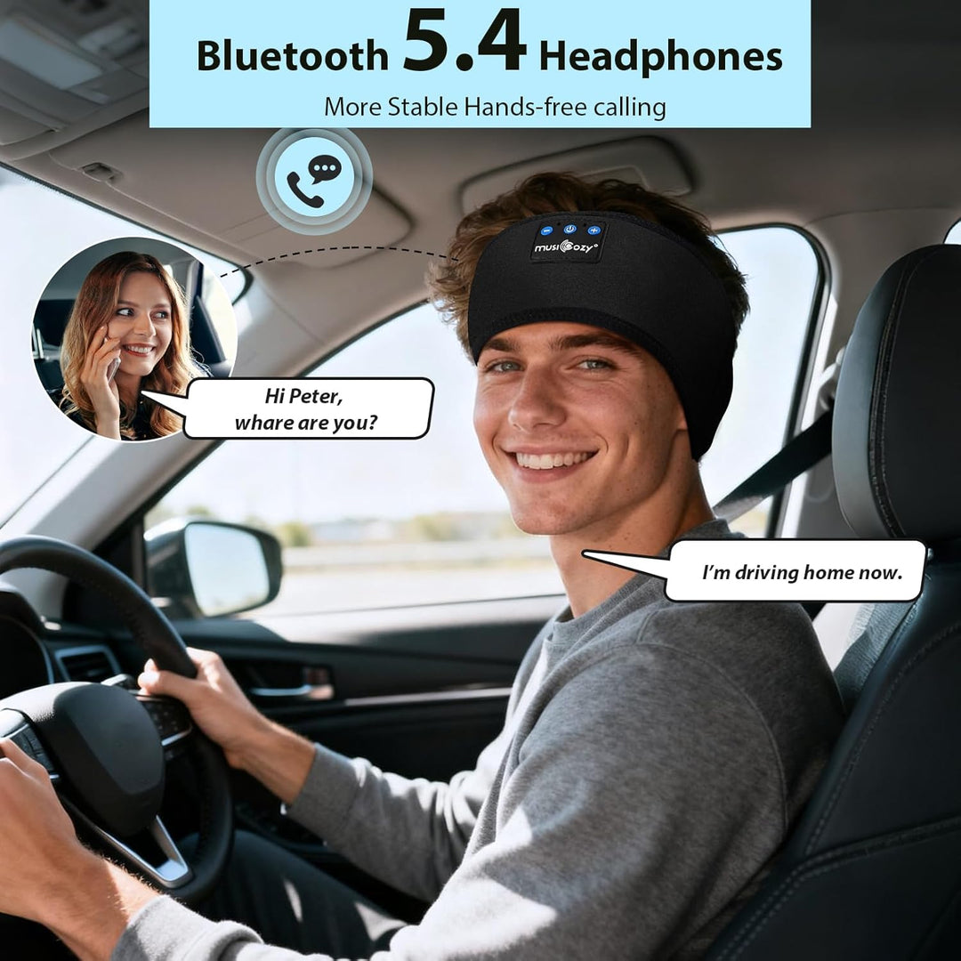 MUSICOZY Schlafkopfhörer Bluetooth 5.4, Bequem &amp; Ultraleicht Stirnband kopfhörer zum Schlafen mit Hi
