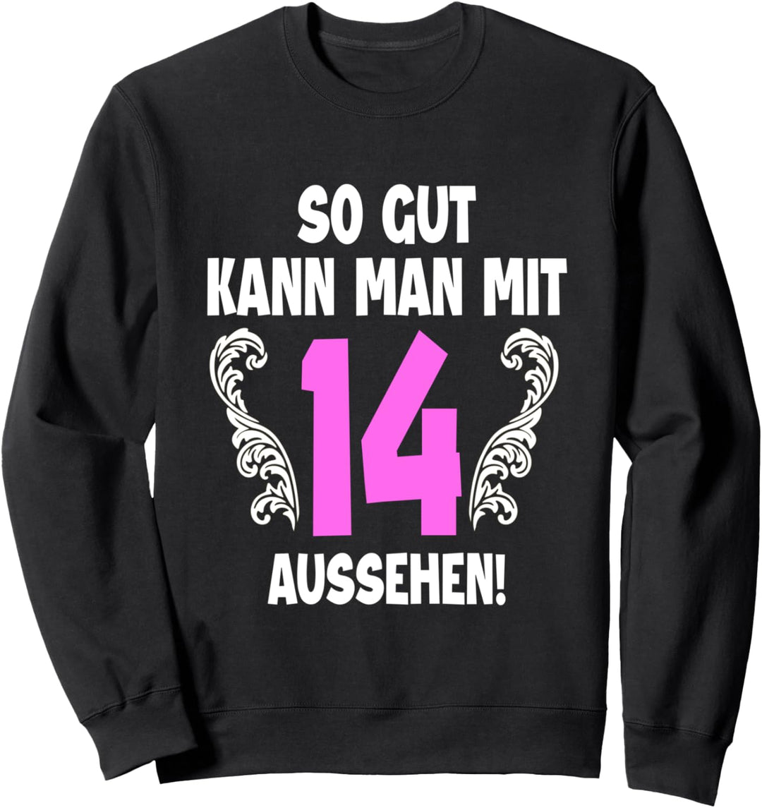 14 Jahre Tshirt Frauen Jahrgang 2008 Geboren 14. Geburtstag Sweatshirt