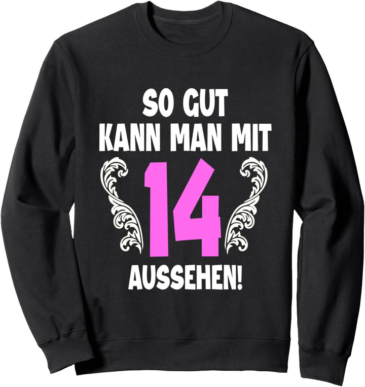 14 Jahre Tshirt Frauen Jahrgang 2008 Geboren 14. Geburtstag Sweatshirt