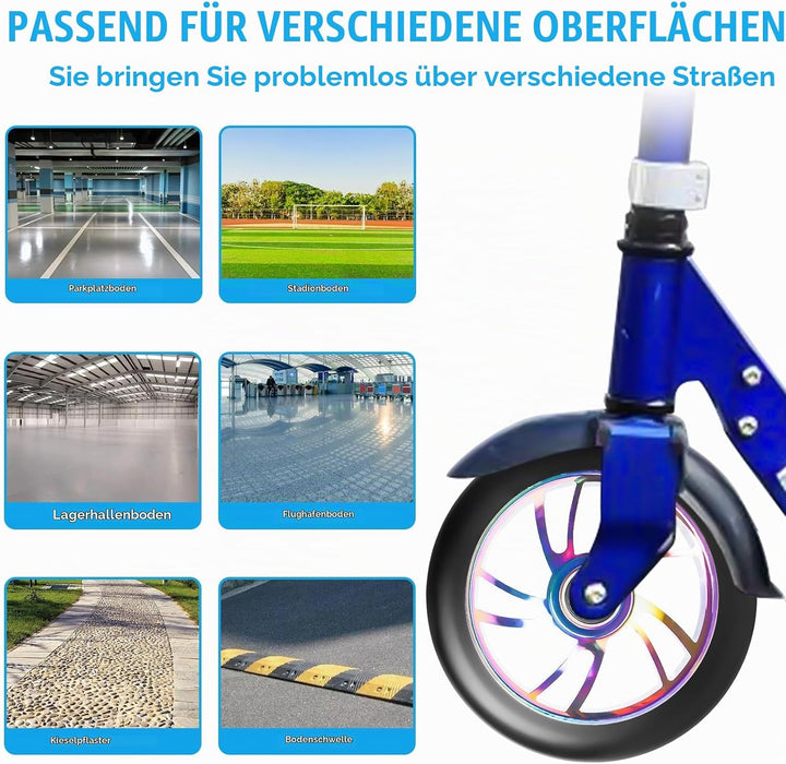 2Stück Stunt Scooter Rollen 110 mm, Bunt Scooter Ersatzräder, 88A Rollerräder für Stunt mit ABEC-9 L