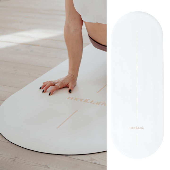 Ovale Yogamatte & Pilatesmatte in Kapselform | 190×68×0,42cm | Gelenkschonend & Rutschfest aus Natur