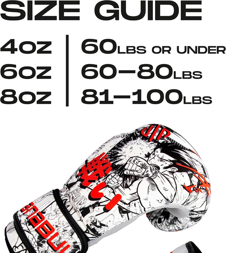 Sanabul Kinder Boxen Kickboxen Trainingshandschuhe Manga-Aktion. 8 oz, Manga-Aktion. 8 oz