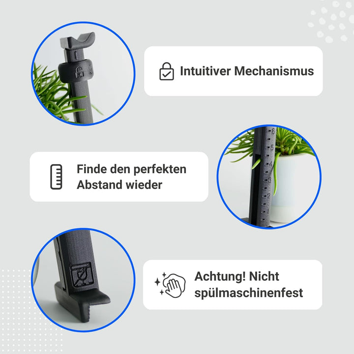 Generisch Abstandshalter V2 für Tefal/Rowenta Optigrill Standard/Plus + Arretierungsclip + Verlänger