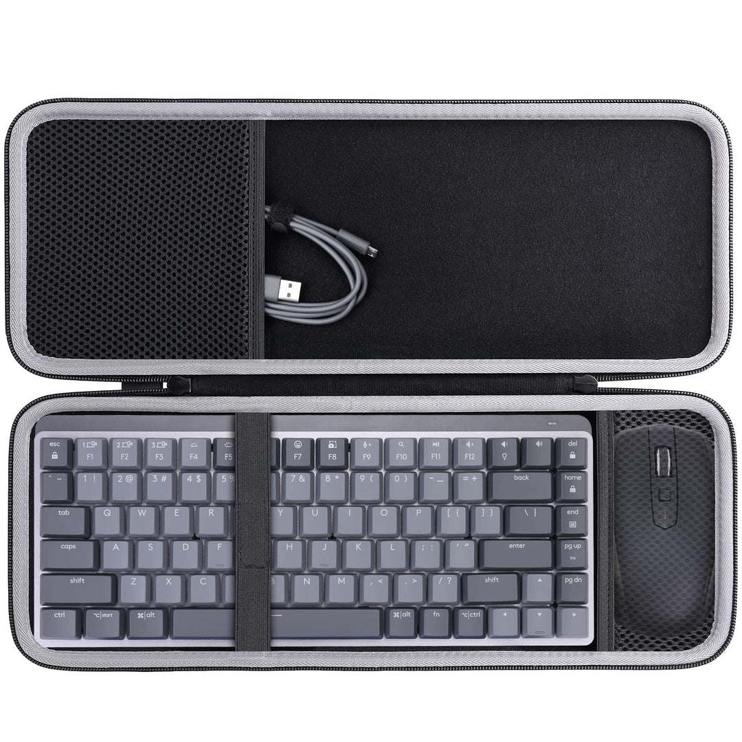 co2CREA Hart Schutz Hülle Etui Tasche für Logitech MX Mechanical Mini Kabellose Tastatur und Anywher
