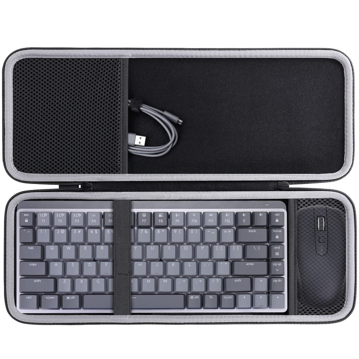 co2CREA Hart Schutz Hülle Etui Tasche für Logitech MX Mechanical Mini Kabellose Tastatur und Anywher