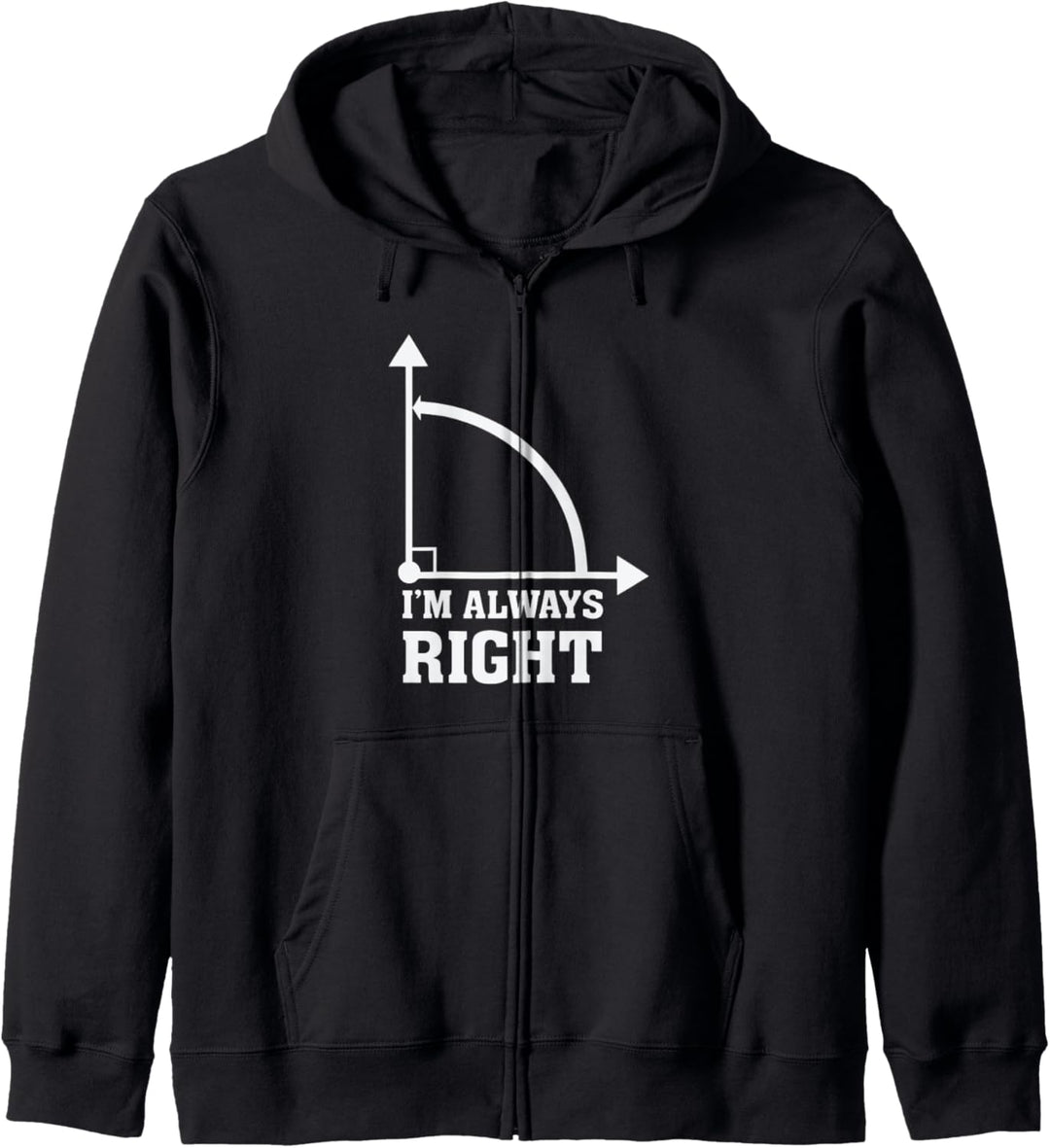 Funny Humor Math Geometry Always Right Pun Quote Saying Kapuzenjacke