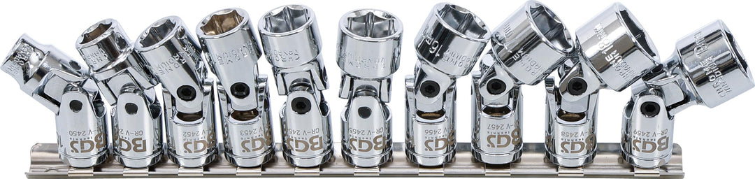 BGS 205 | Kardangelenk-Einsatz-Satz Sechskant | 10 mm (3/8") | SW 10 - 19 mm | 10-tlg.