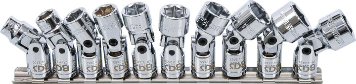 BGS 205 | Kardangelenk-Einsatz-Satz Sechskant | 10 mm (3/8") | SW 10 - 19 mm | 10-tlg.