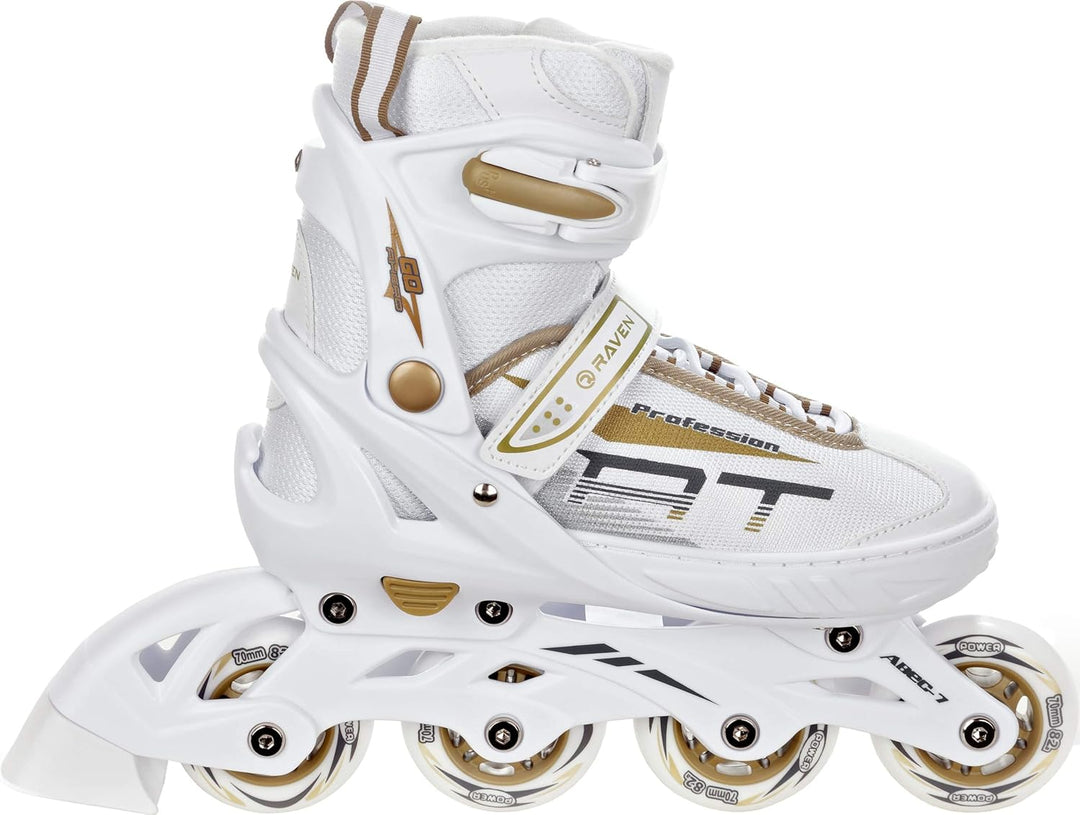 RAVEN Profession Inlineskates 38-42(25cm-27,5cm) White/Gold, 38-42(25cm-27,5cm) White/Gold