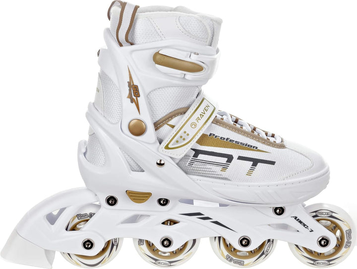 RAVEN Profession Inlineskates 38-42(25cm-27,5cm) White/Gold, 38-42(25cm-27,5cm) White/Gold