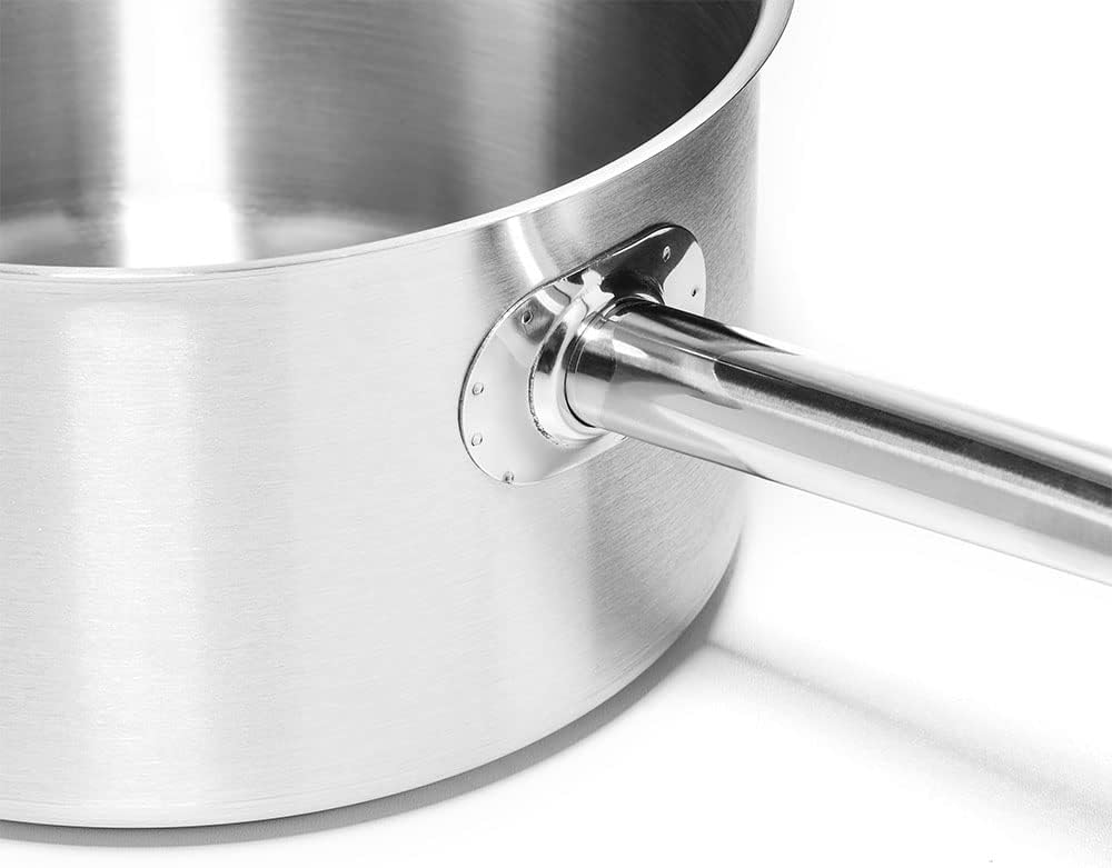 Edelstahl Stielkasserolle | 4L Liter | Stieltopf | Milchtopf | kleiner Topf | Induktion, Gasherd, El