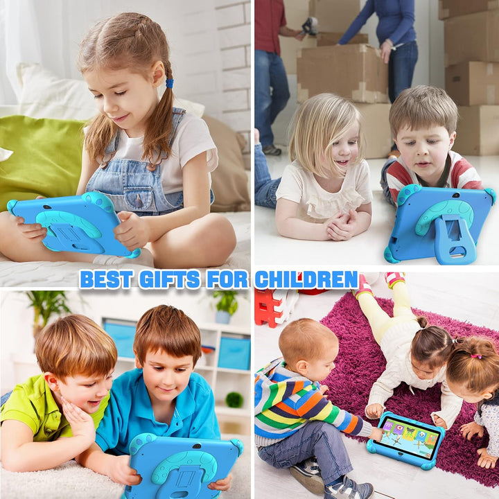 Ascrecem Kinder Tablet 7 Zoll Android Tablet für Kinder mit WiFi Dual Kamera Bluetooth,Kindersicheru