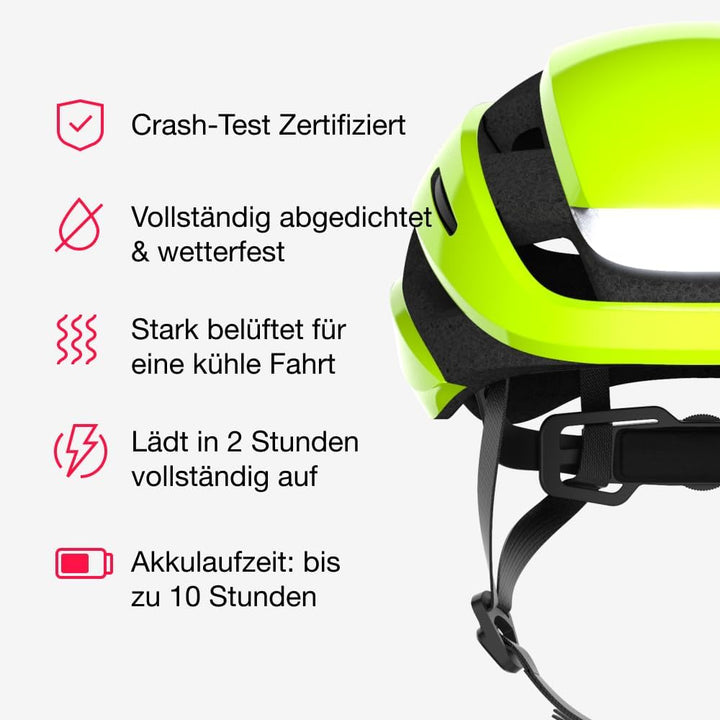 Lumos Ultra Smart-Helm | Fahrradhelm | Vorder- und Rücklicht (LED) | Blinker | Bremslichter | Blueto