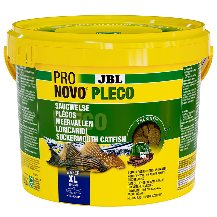 JBL PRONOVO PLECO WAFER, Futterwafer für Saugwelse von 15-40 cm, Fischfutter, Grösse XL, 5,5 l ProNo