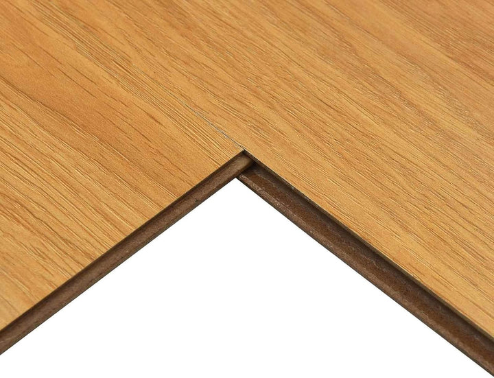 Laminatboden Warmer Kastanienbraun, 15 Planken Holzwerkstoff mit Klicksystem ohne Fase, 101 x 20 x 0
