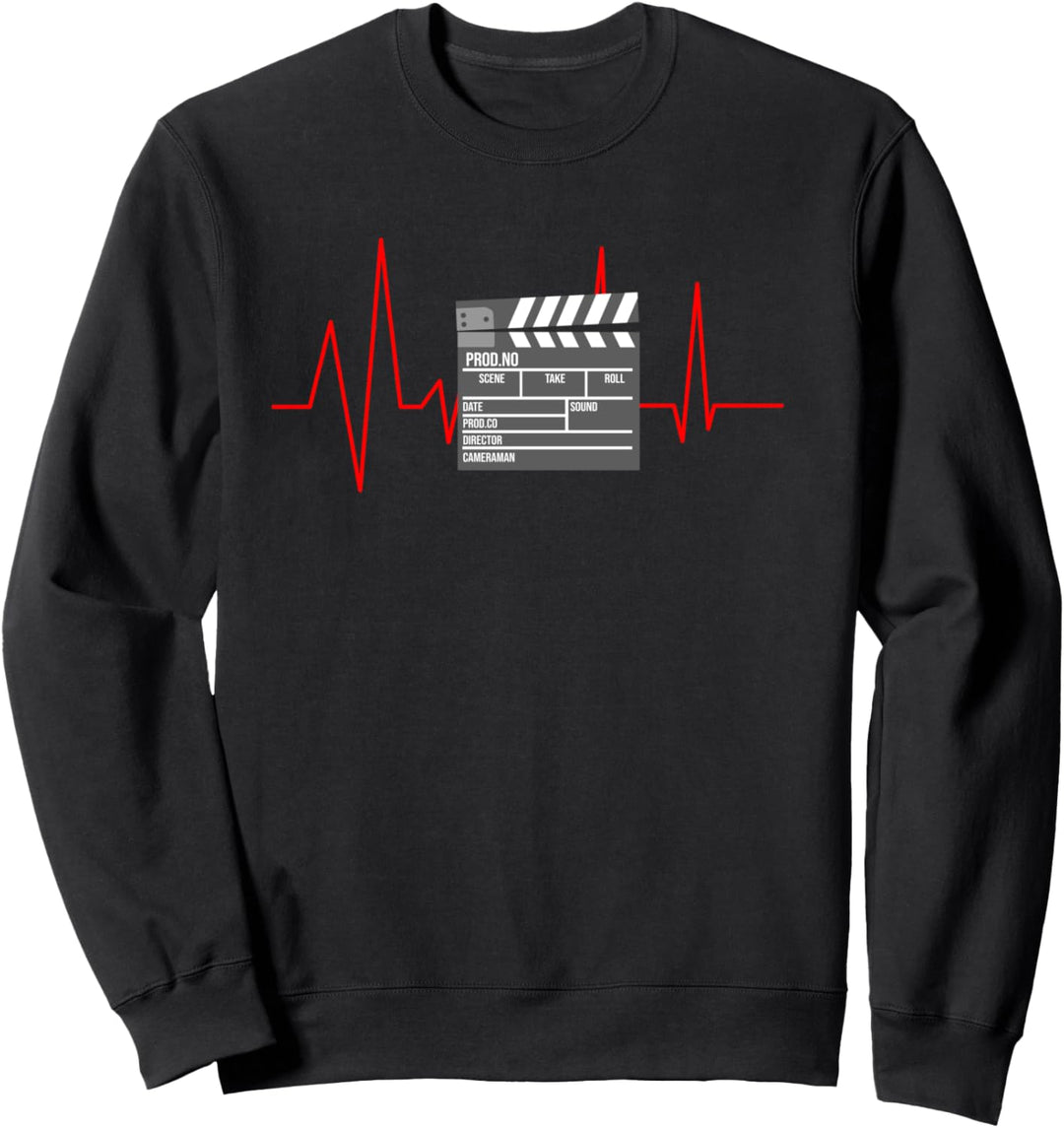 Cooles Heartbeat Design Für Filmemacher I Film Sweatshirt