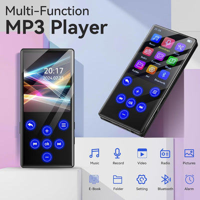 Gueray 128GB MP3 Player mit Bluetooth 5.0 Tragbarer MP3 Player Digitaler Musikspieler mit HiFi Sound