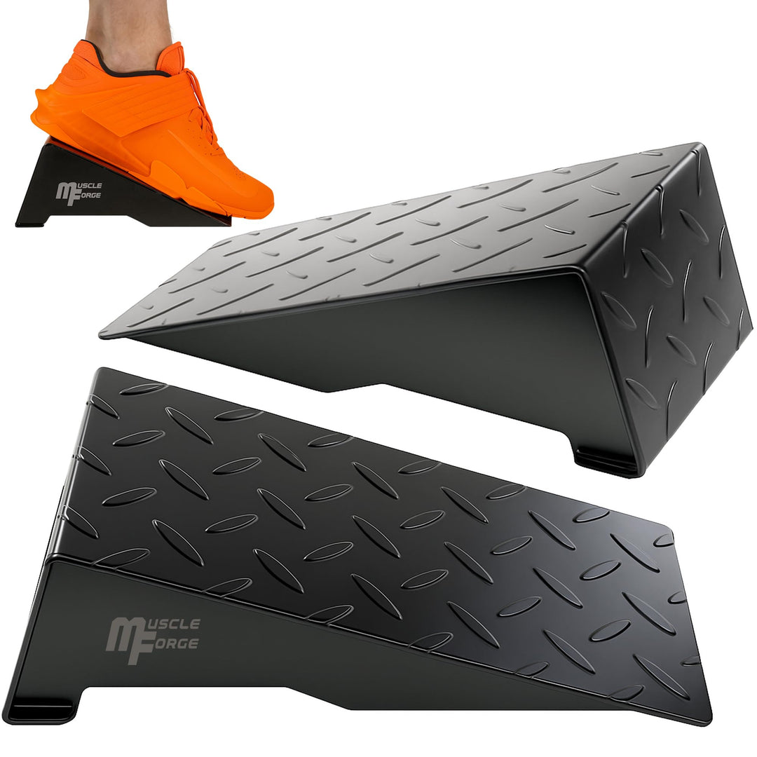 Slant Board Stahl – Wadendehner & Squat Wedge Block für Kniebeugen, Waden- und Fussstrecker – Schräg
