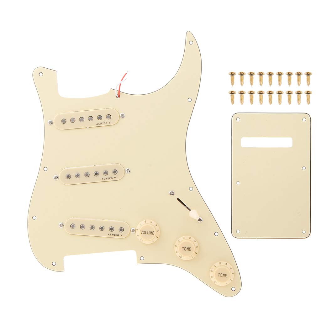 1 Satz Wired Pickups Pickguard Mit Rückenplatte DIY Für Strat E Gitarre