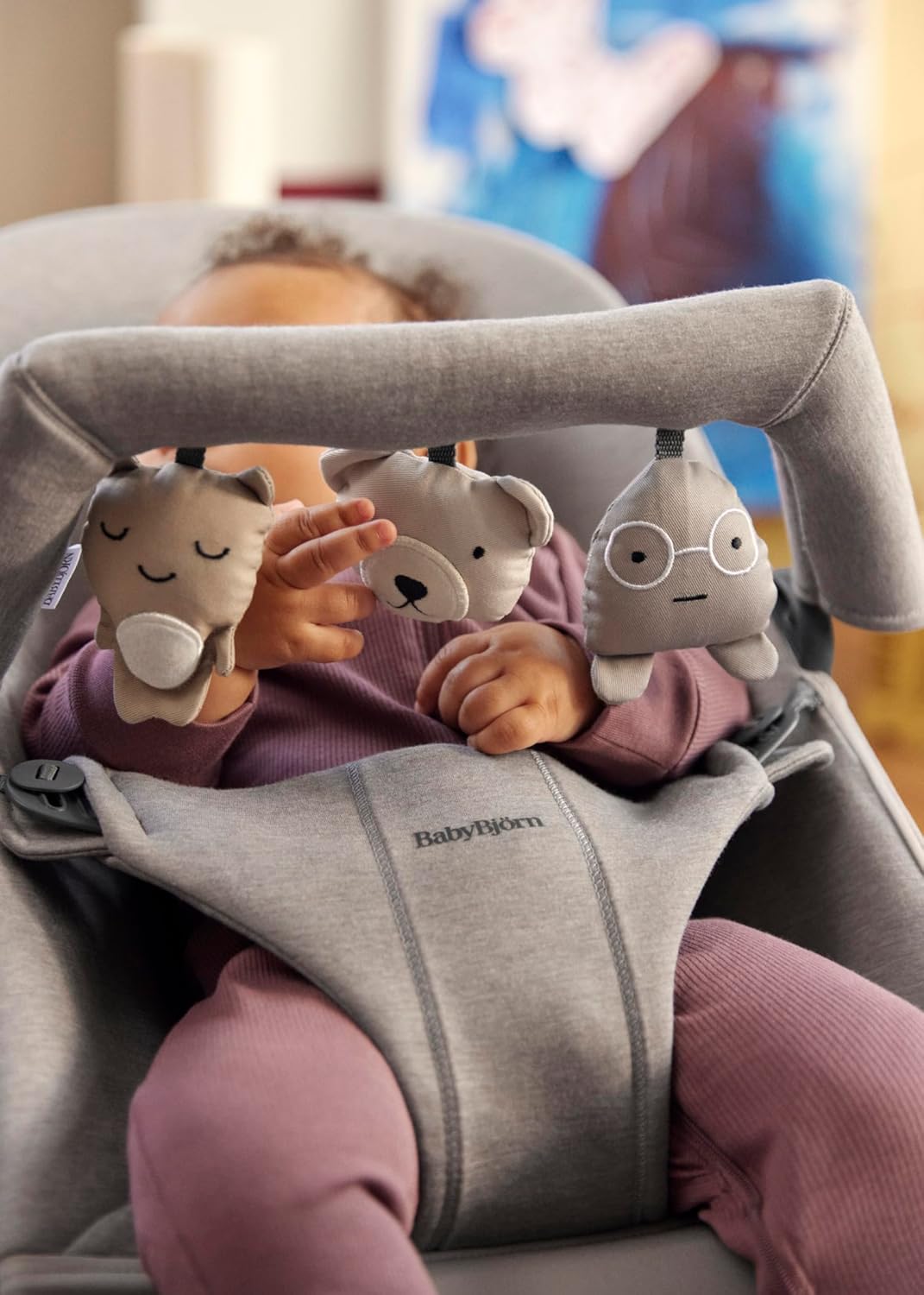 BabyBjörn Spielzeug für Hüpfer, Soft Friends, Neutrals Fliegende Freunde Neutral, Fliegende Freunde