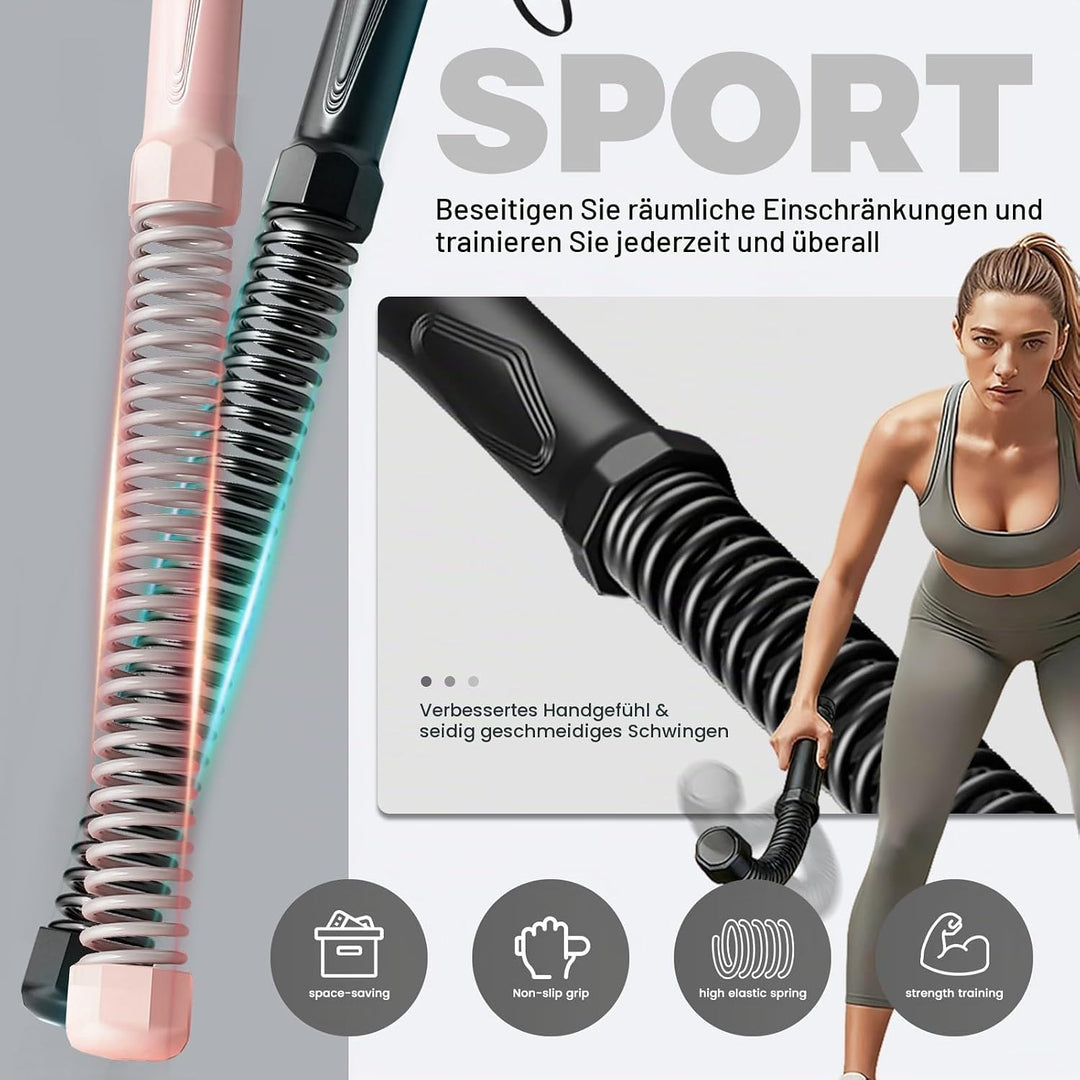 2 Stück Battle Ropes Ohne Seil, Battle Rope für Home Gym, Sportseil, Tragbares Fitness Equipment mit