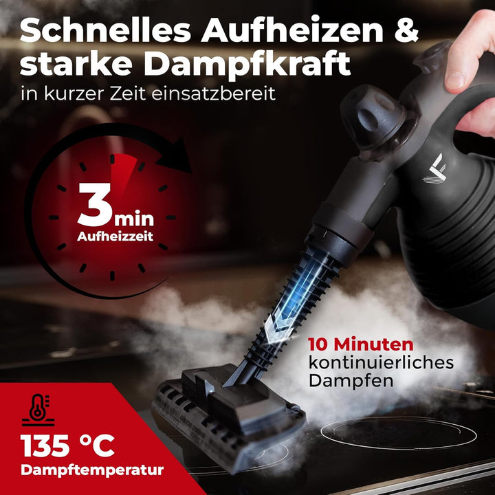 Neighbour's Friend® Dampfreiniger Neues Modell – Leistungsstarker Hand Steam Cleaner, 3,5 Bar Druck,