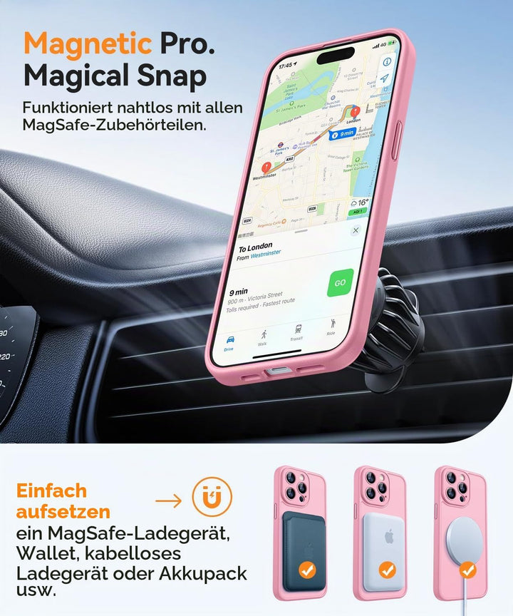 CANSHN 2024 Neu für iPhone 14 Pro Max Hülle mit Kameraschutz für Magsafe (TOP Militärschutz &amp; Magnet