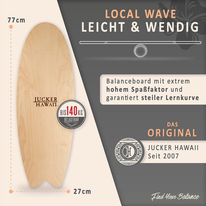 JUCKER HAWAII Balance Boards – Originale Balanceboards seit 2007 – Made in Germany aus 11 Schichten