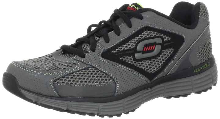 Skechers Sport Herren Agility Oxford, Grau/Limette, 42.5 EU