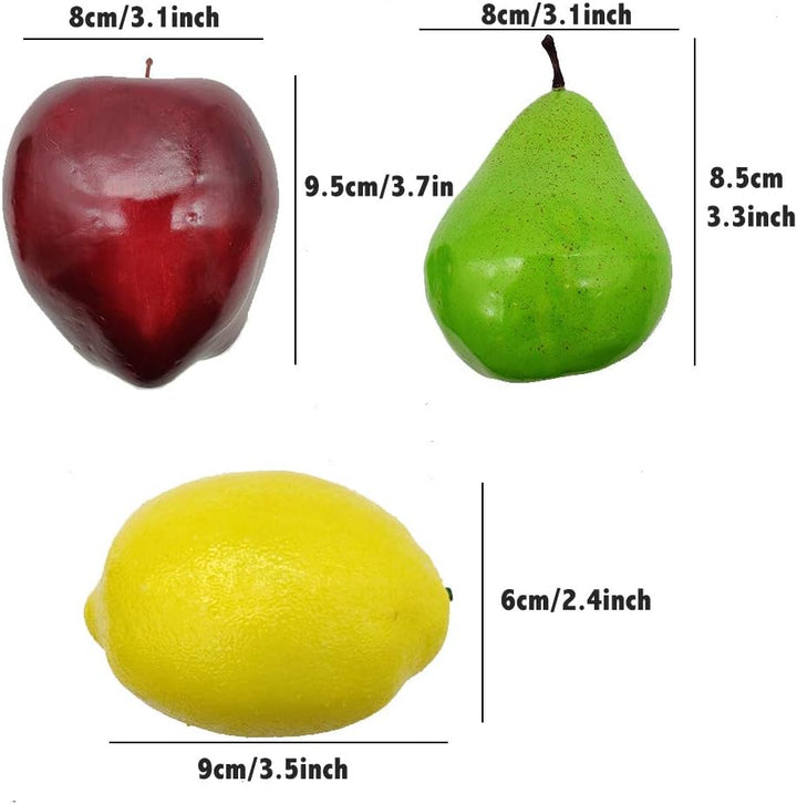 21 Stück künstliche Früchte Sortiert gefälschte Früchte lebensechte realistische Früchte für die Inn