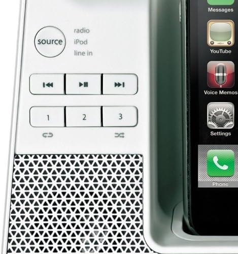 Memorex M10127 TagAlong Portable Boombox für iPhone und iPod (Integrierter Tragegriff, UKW-Radio, Li